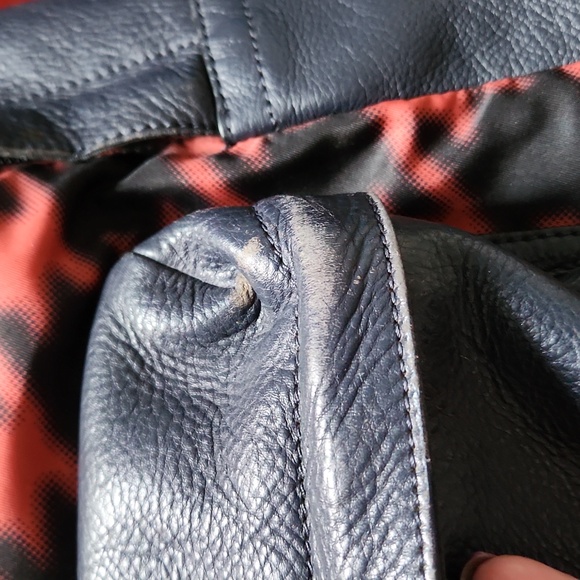 COACH | F71755 Navy Leather Red Houndstooth Campus Backpack - Picture 5 of 6